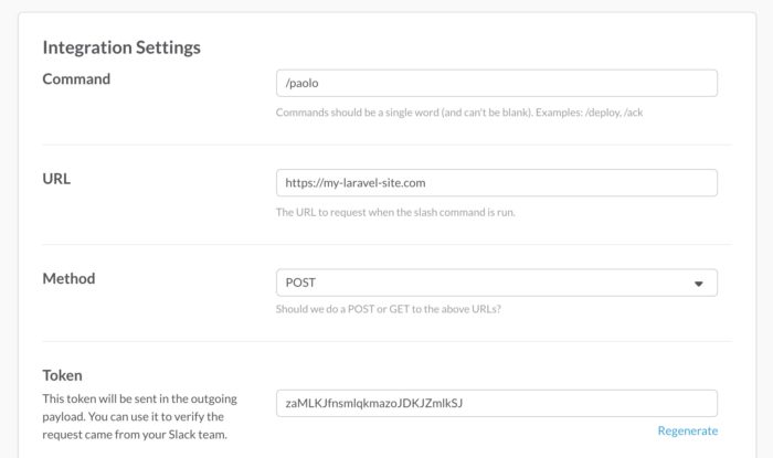 paolo integration settings