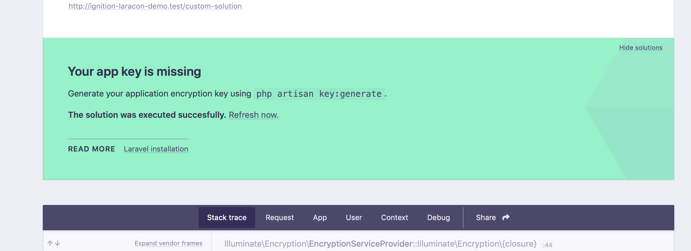 App key generated