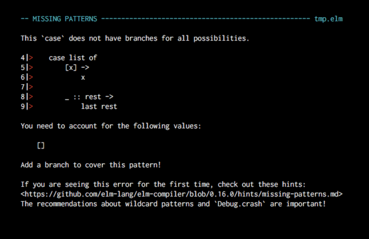 Elm error
