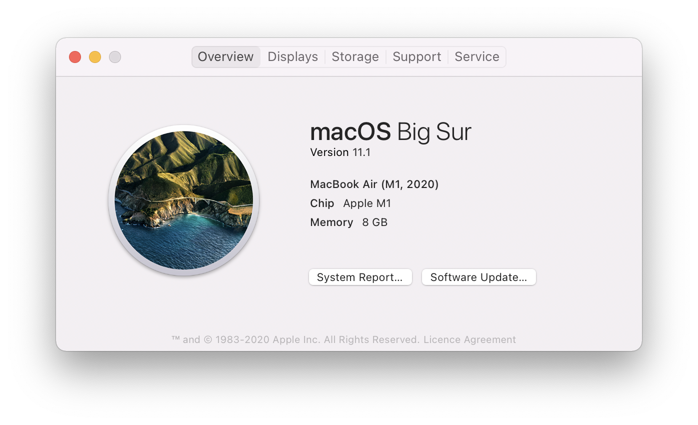 Mac info window